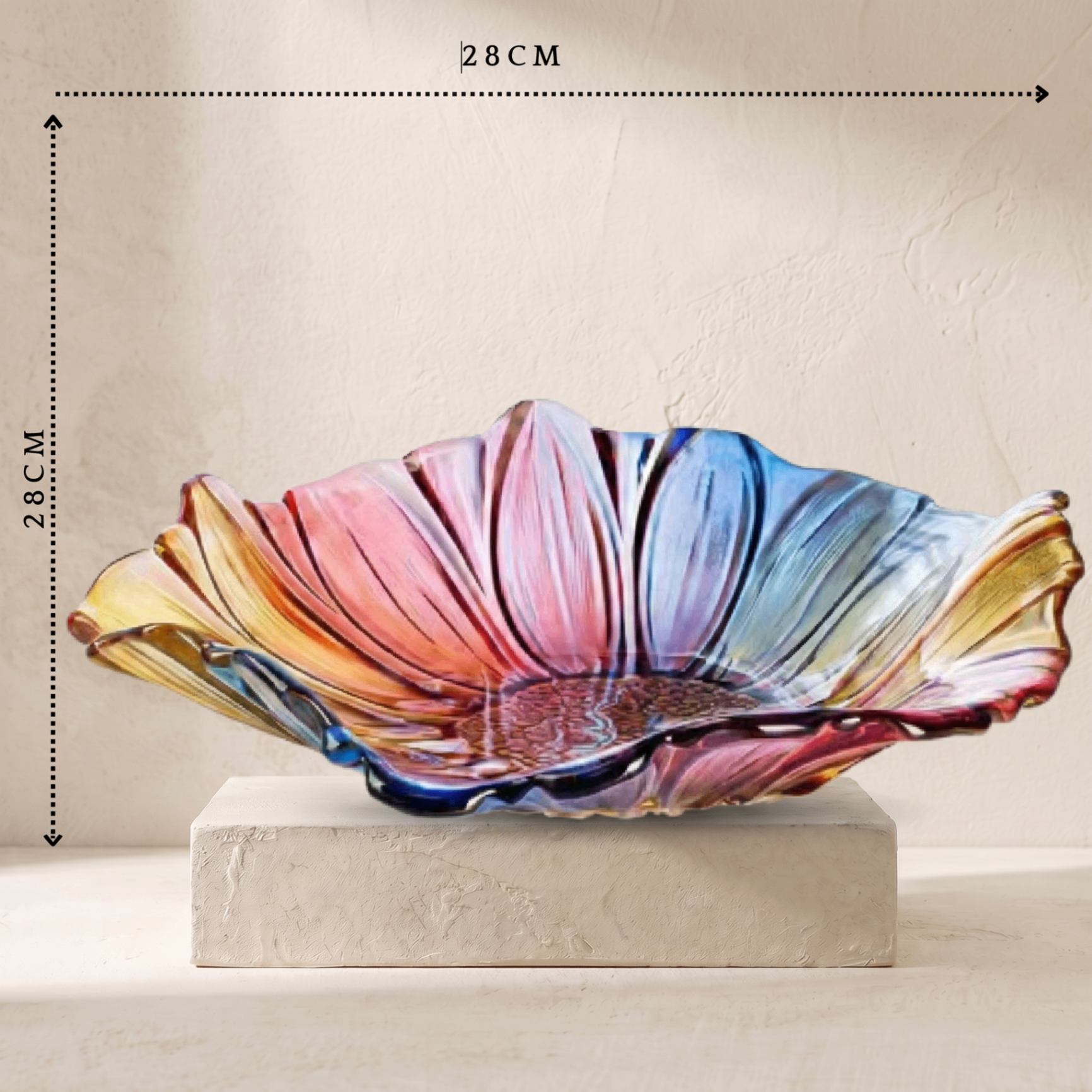 Plateau fleur multicolore — REF#78009